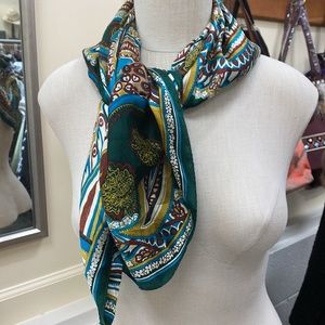 Carole Little vintage silk paisley print scarf